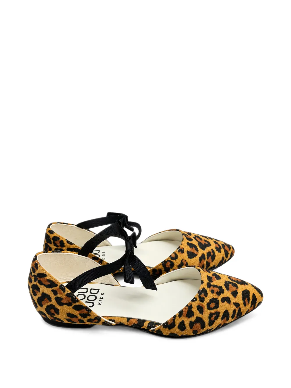 Douuod Kids leopard-print ballet flats - Marrone