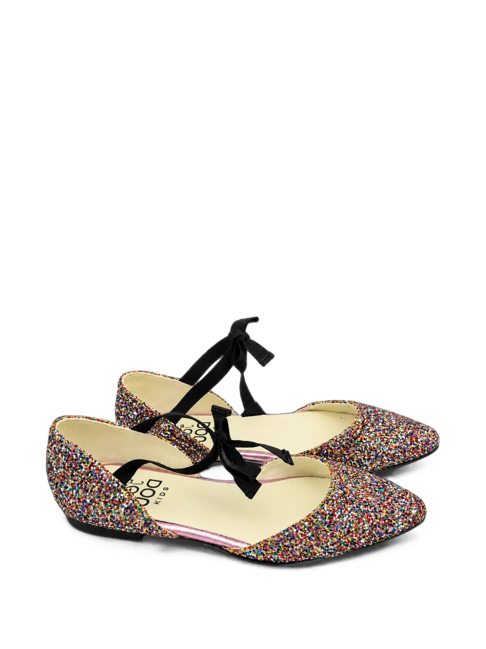 Douuod Kids glitter-detail ballet flats - Toni neutri