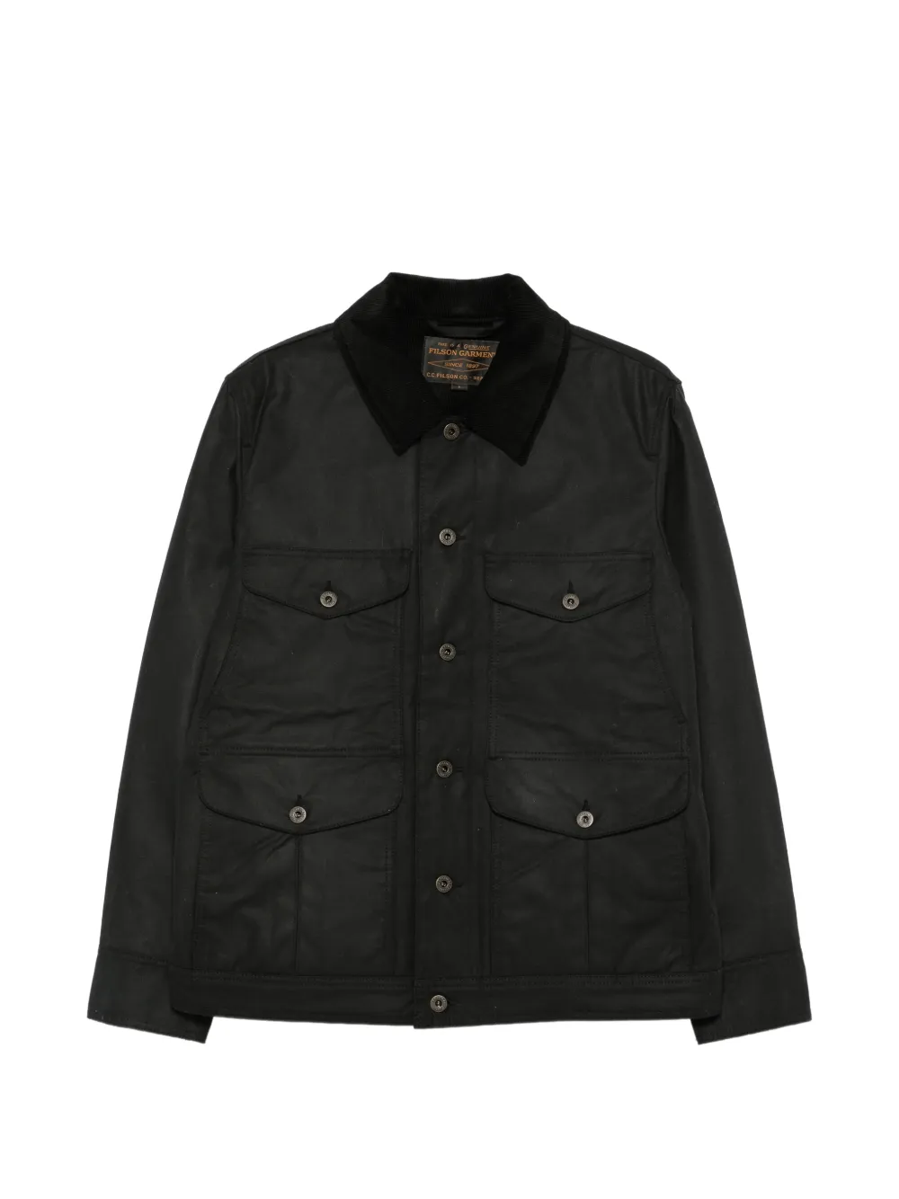 Filson button-up corduroy-collar jacket - Nero