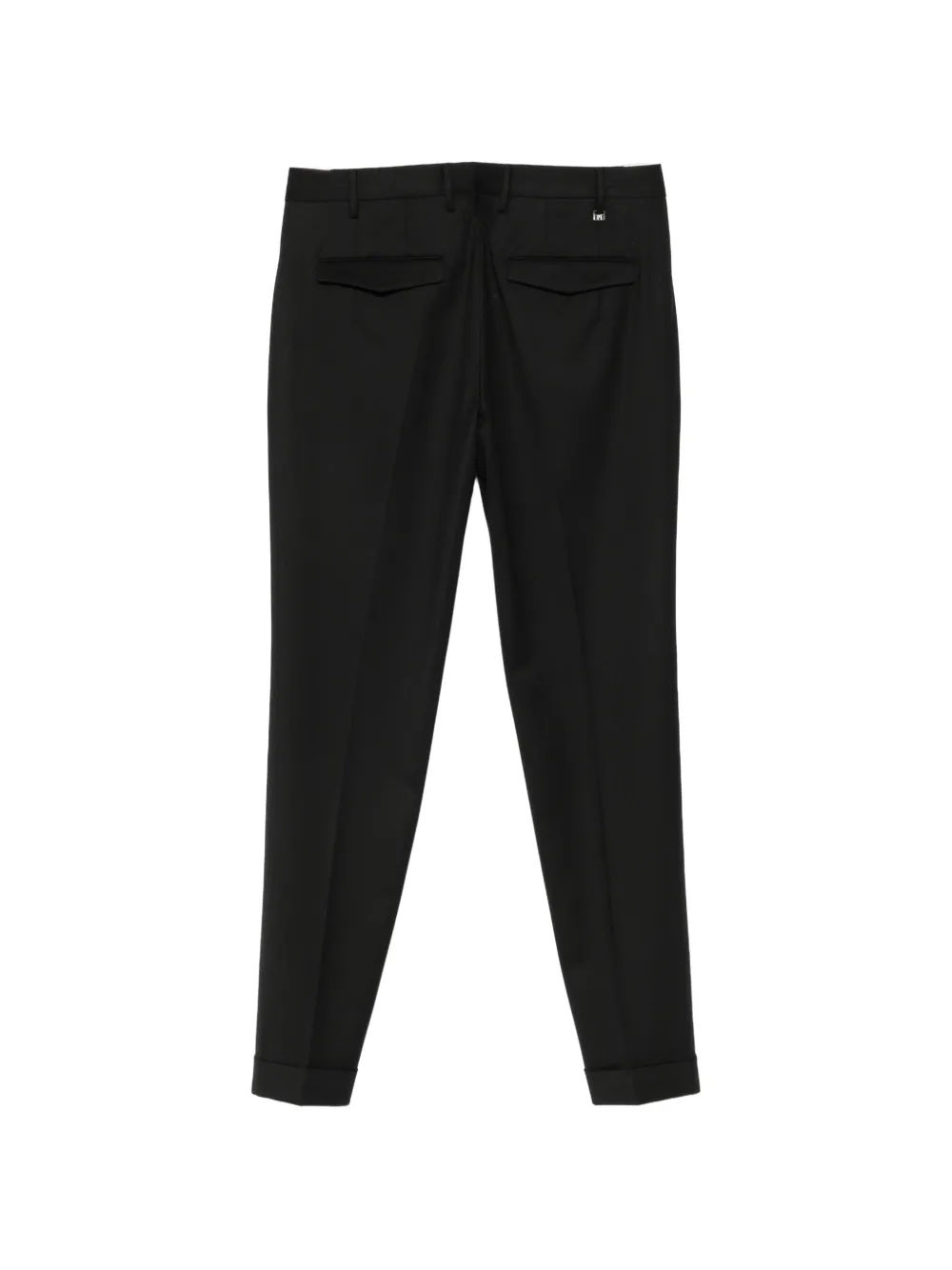 PT Torino Broek met geplooid detail Zwart