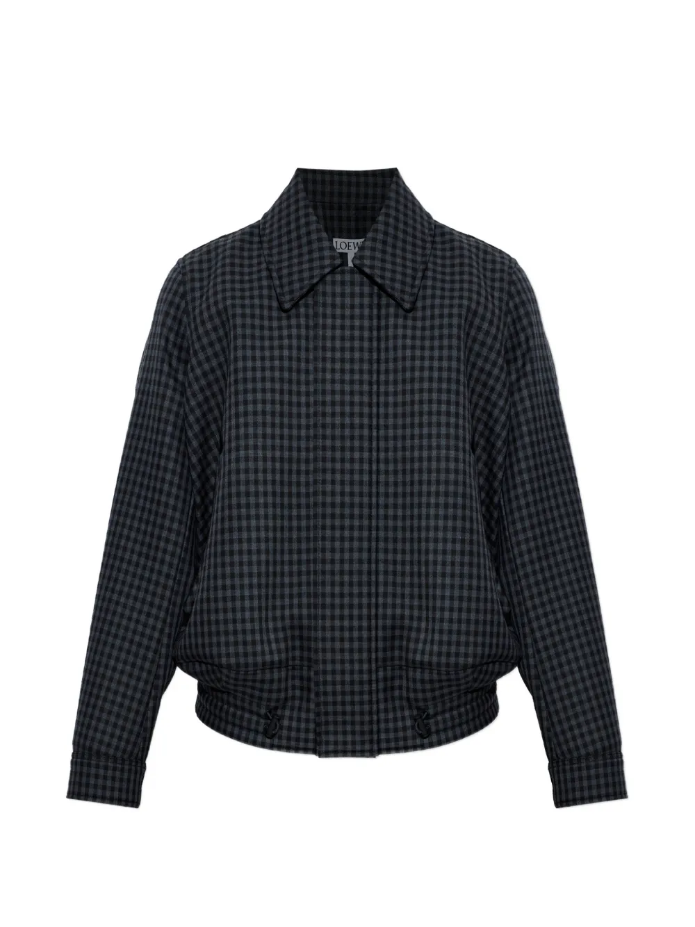 LOEWE gingham-check jacket - Blu