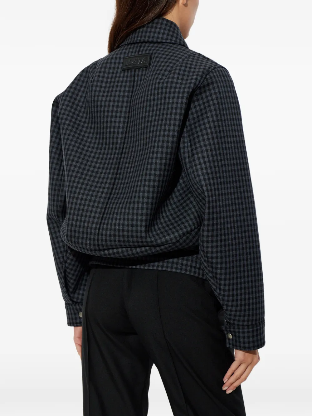 LOEWE Jack met gingham-ruit Blauw