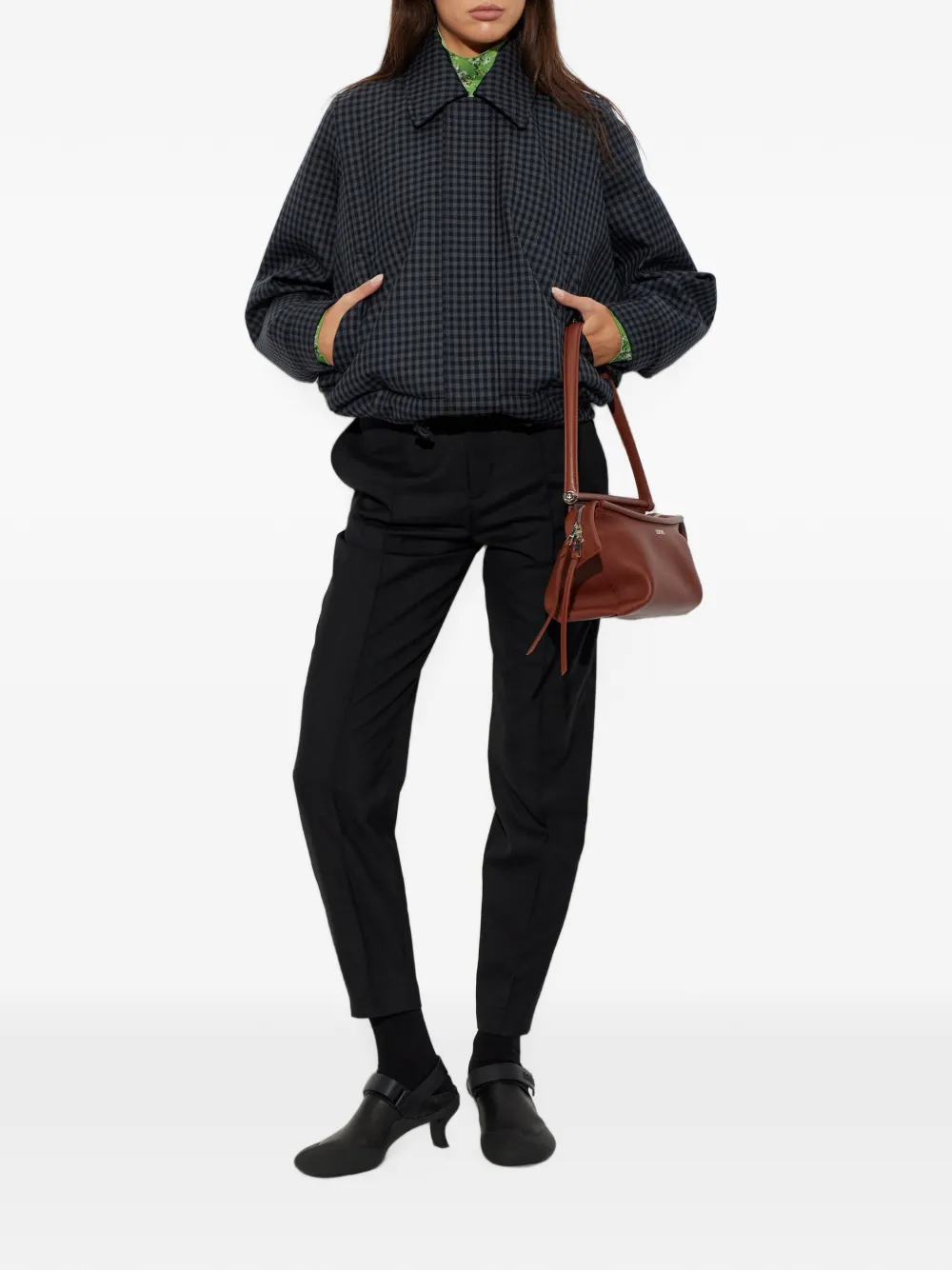 LOEWE Jack met gingham-ruit Blauw