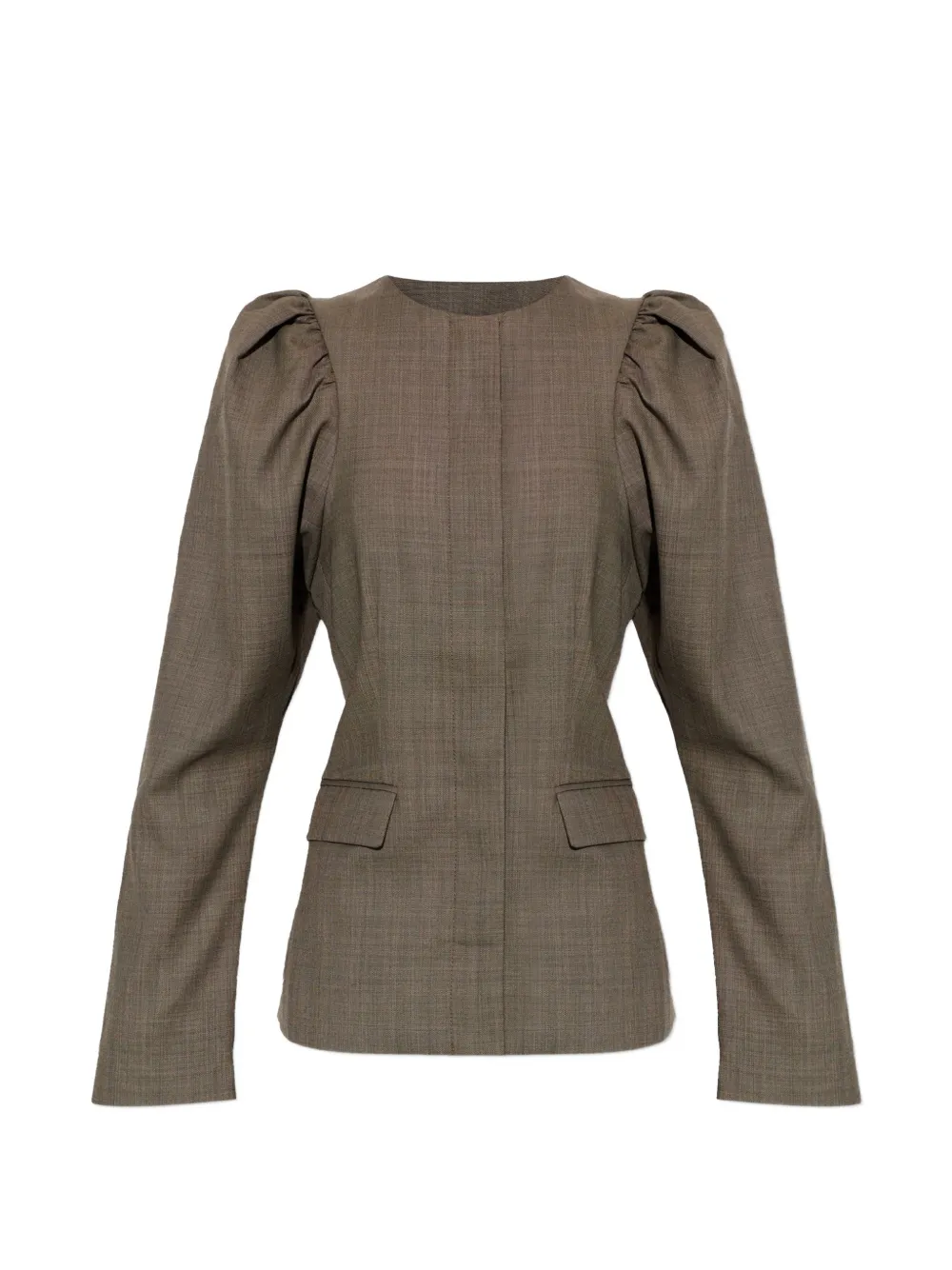 GANNI draped-shoulder blazer