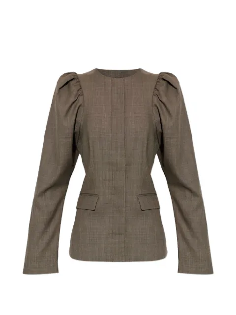 GANNI draped-shoulder blazer