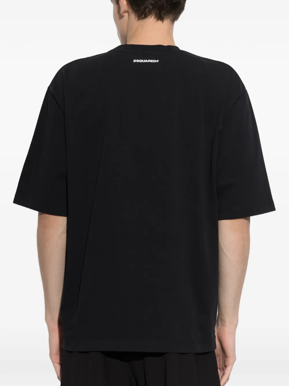 DSQUARED2 T-shirt met Iconique-print Zwart
