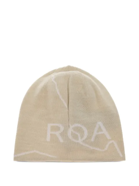 ROA logo-intarsia beanie hat