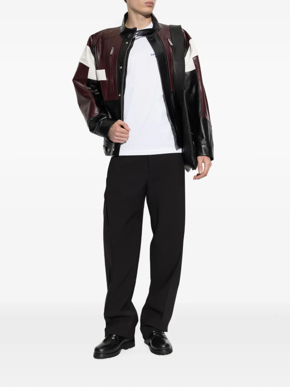 DSQUARED2 Straight broek met persplooien Zwart