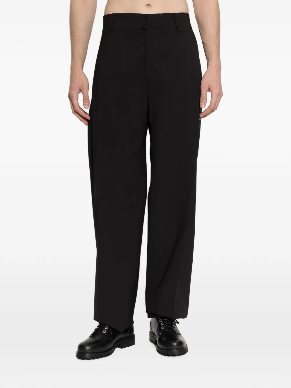 DSQUARED2 Straight broek met persplooien Zwart