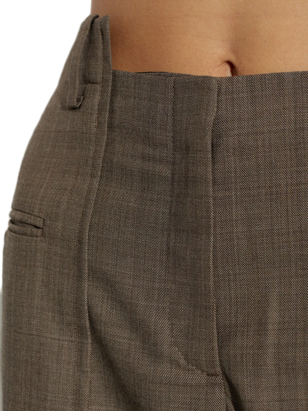 GANNI Geplooide pantalon Bruin