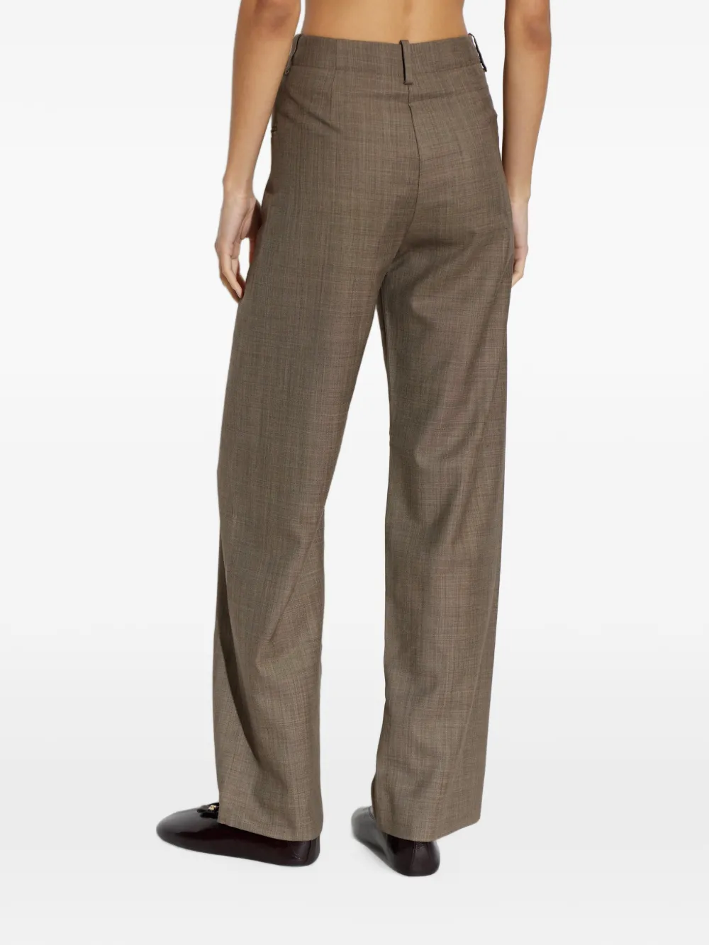 GANNI Geplooide pantalon Bruin