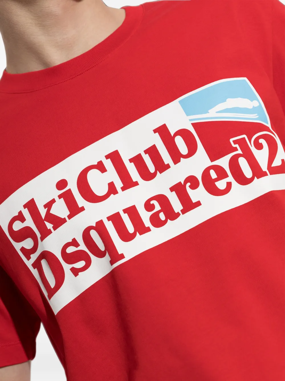 DSQUARED2 T-shirt met logoprint Rood