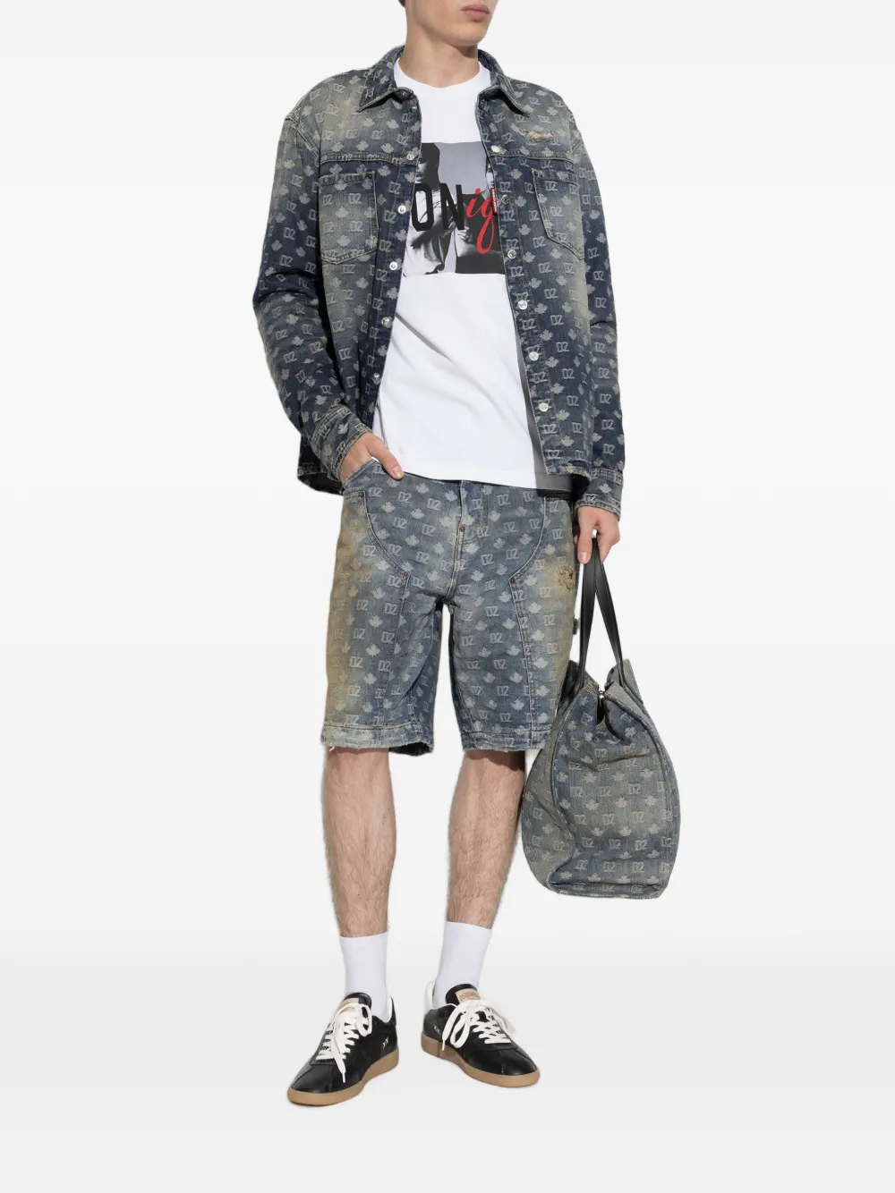 DSQUARED2 T-shirt met grafische print Wit