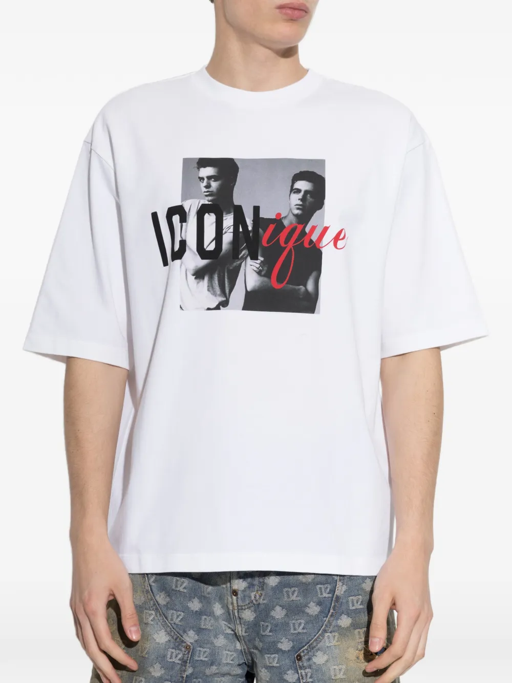 DSQUARED2 T-shirt met grafische print Wit