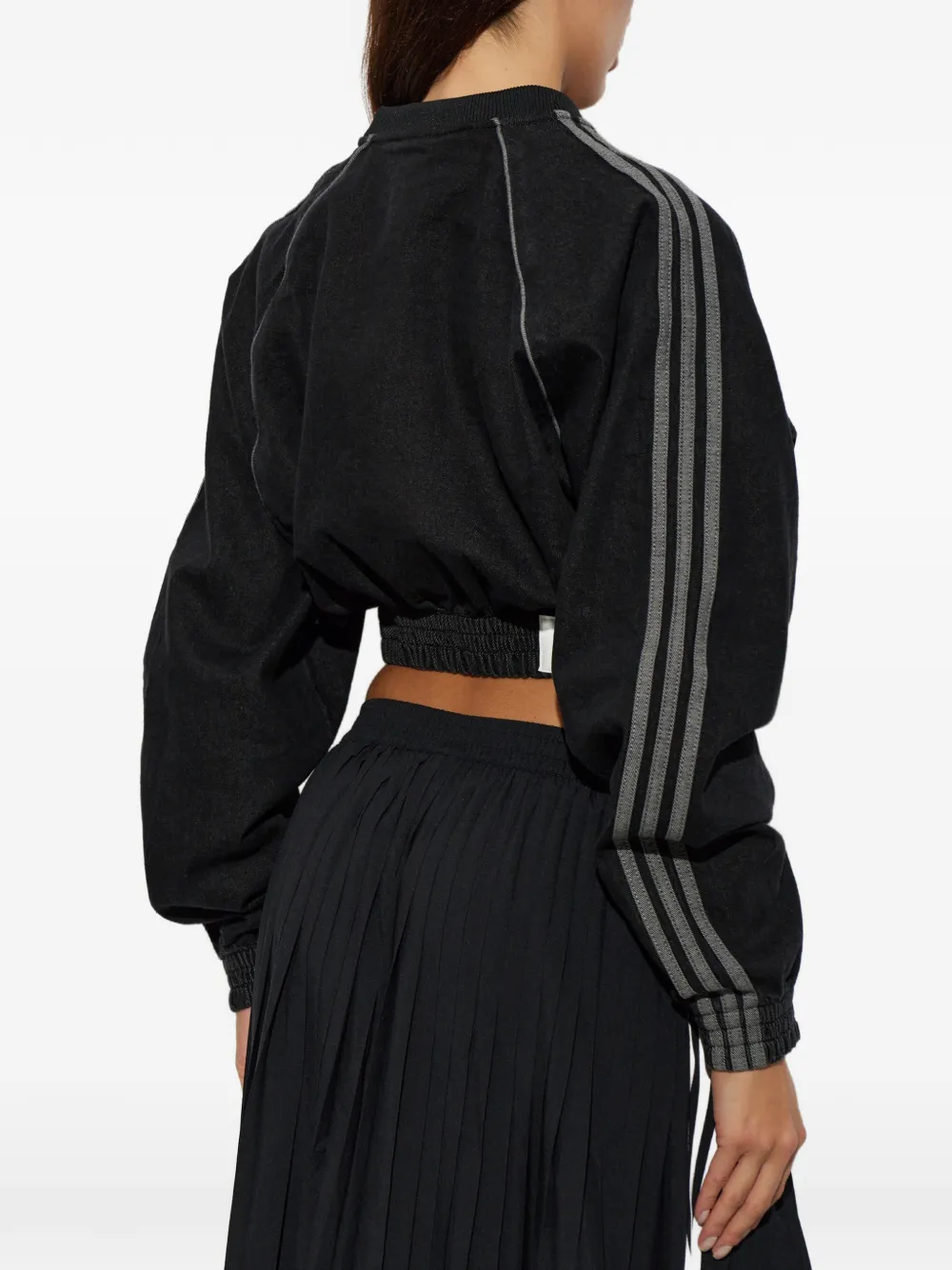 adidas SST denim jack met streepdetail Zwart