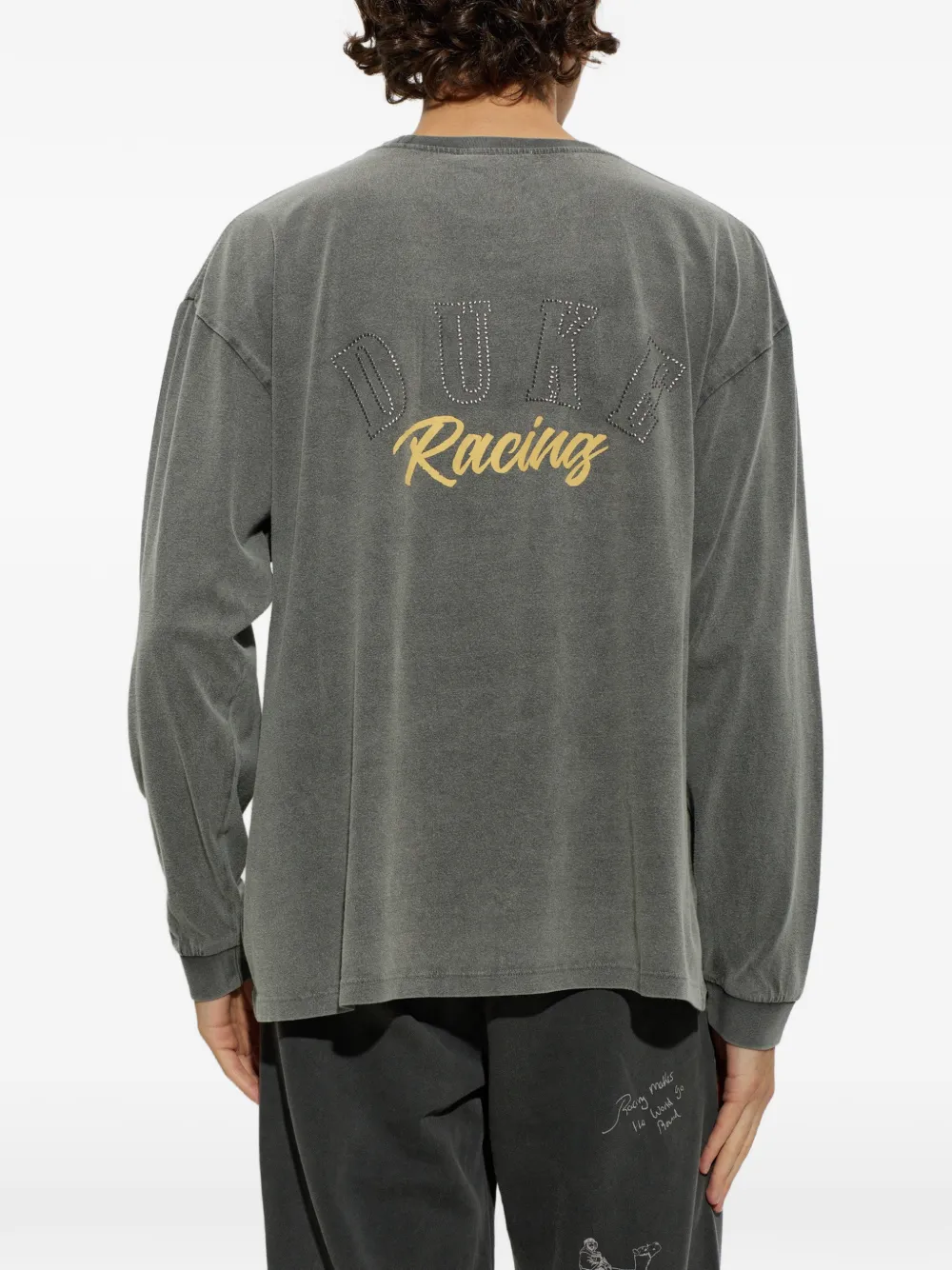 DUKE & DEXTER DR4 T-shirt met lange mouwen en patchdetail Grijs