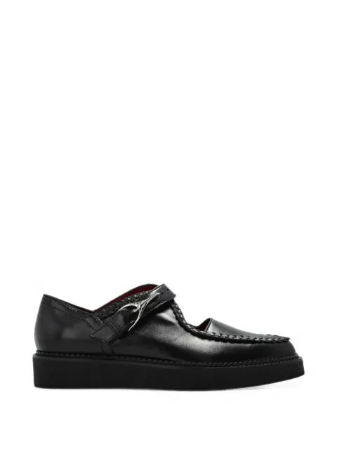 Alexander McQueen Wishbone Creeper leather flat pumps