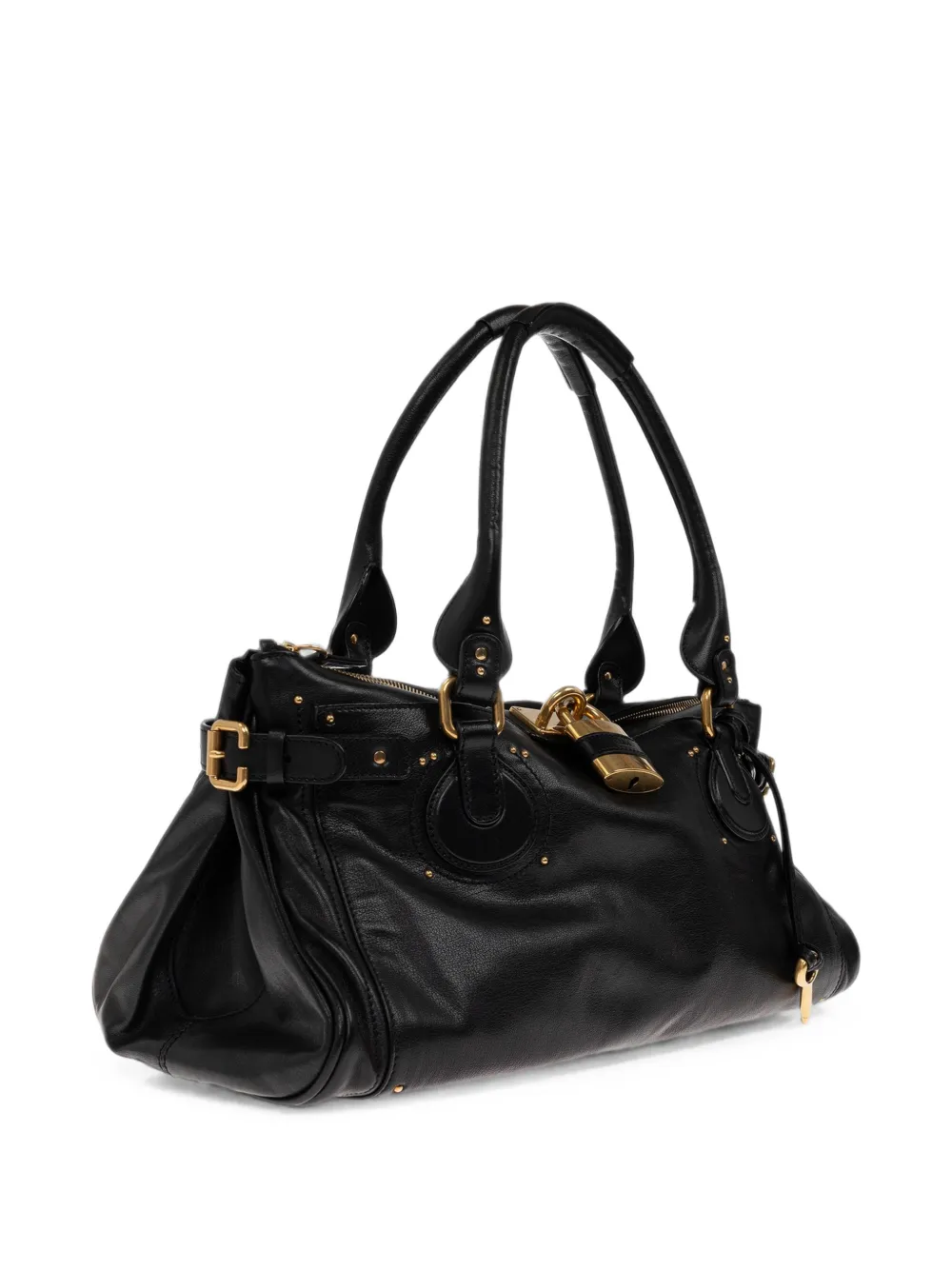 Chloé XL Paddington leather tote bag Zwart