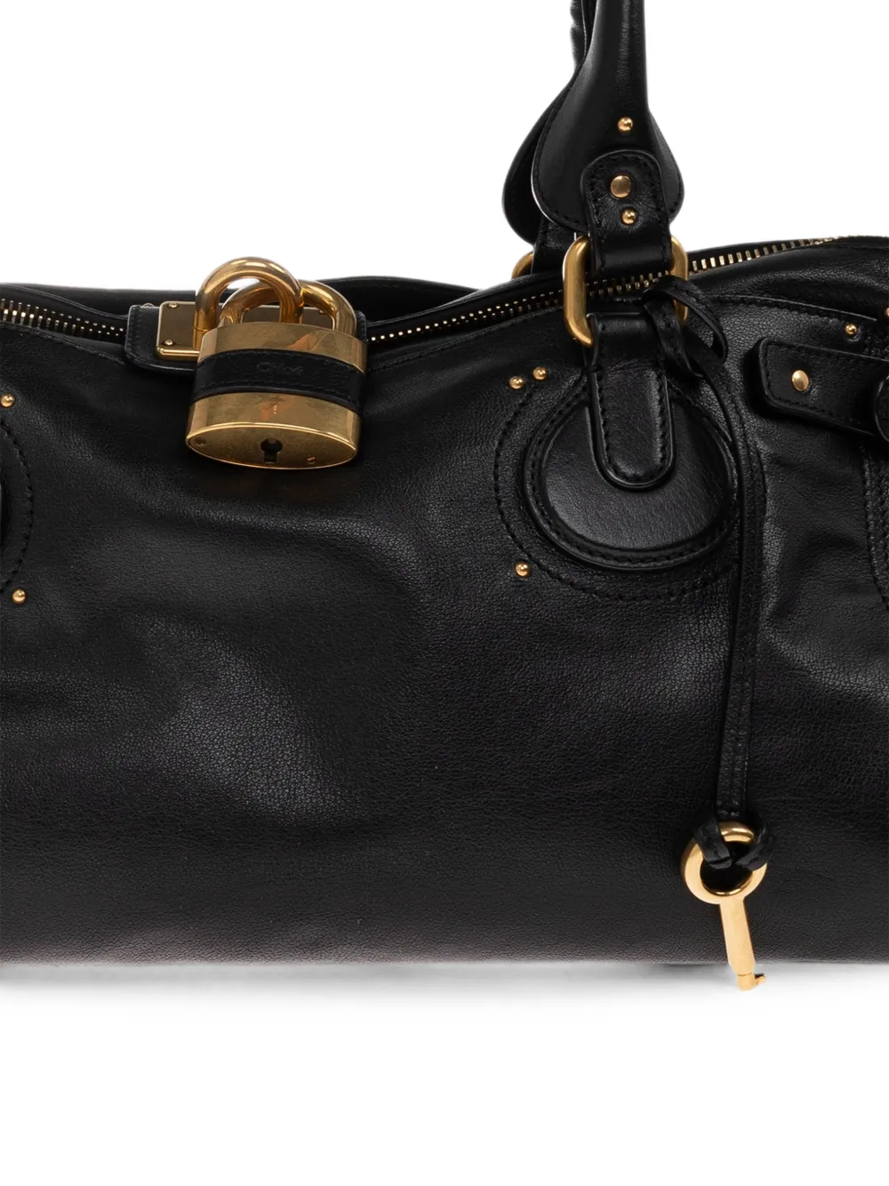 Chloé XL Paddington leather tote bag Zwart