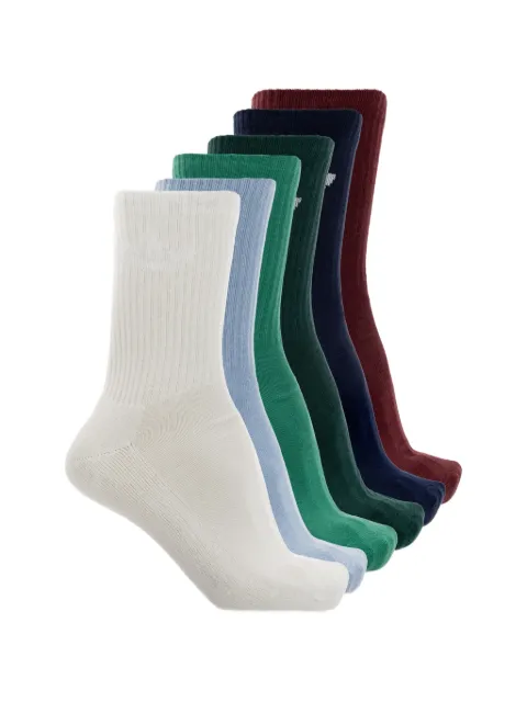 adidas logo-embroidered ribbed-knit socks (set of six)