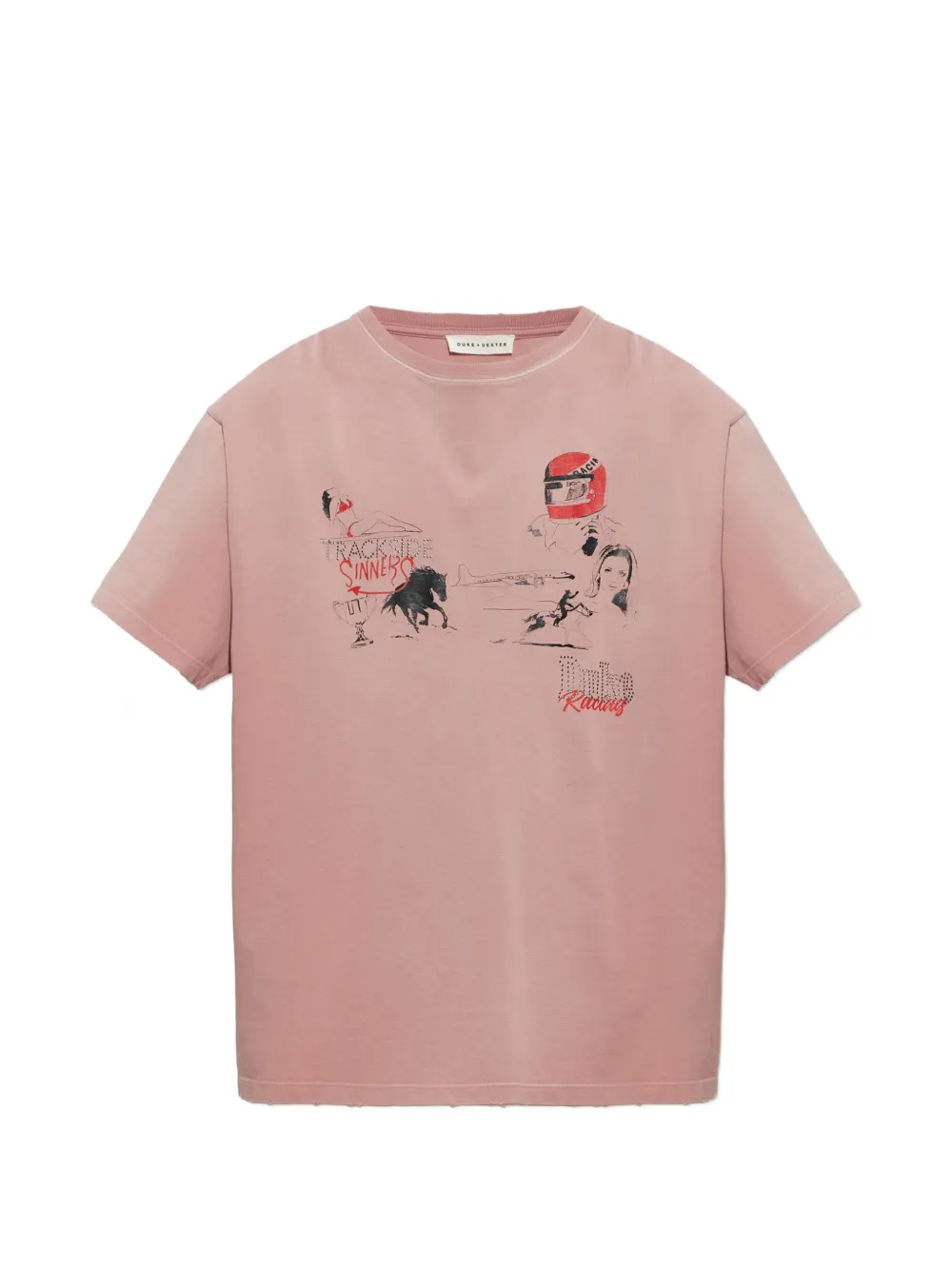 DUKE & DEXTER DR4 Sketch graphic-print distressed t-shirt