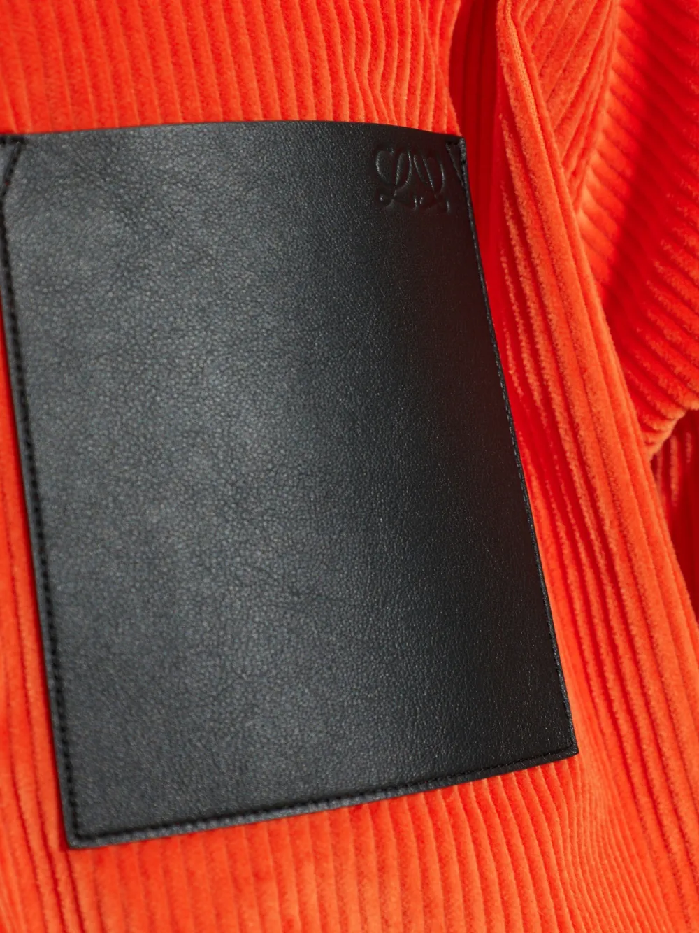 LOEWE Ribfluwelen overhemd Oranje