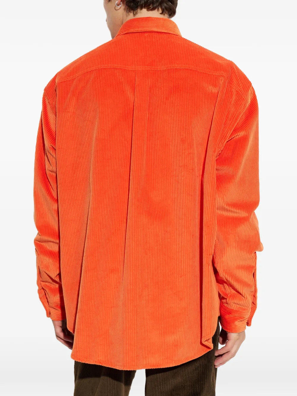 LOEWE Ribfluwelen overhemd Oranje