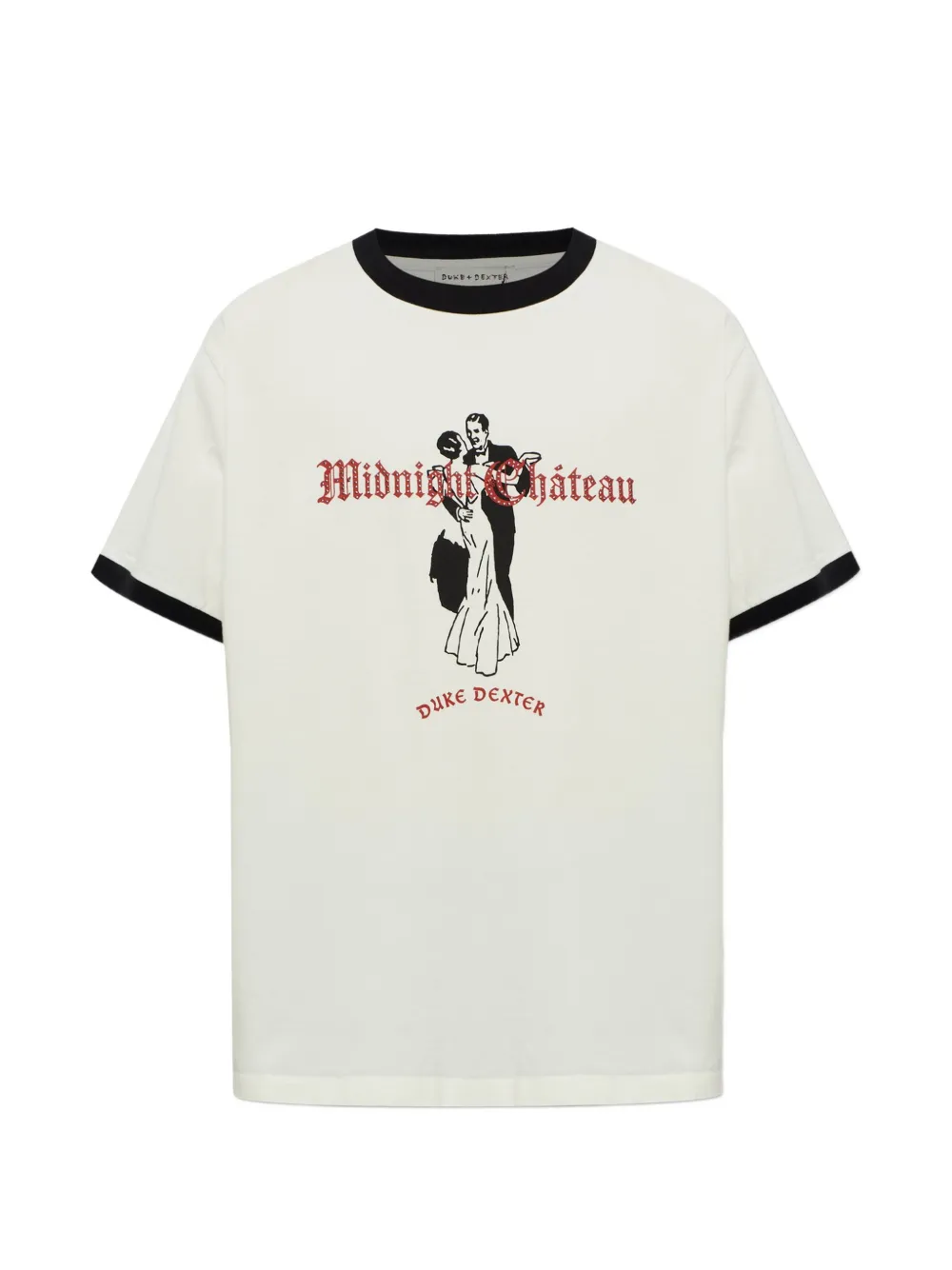 DUKE & DEXTER graphic-print ringer t-shirt
