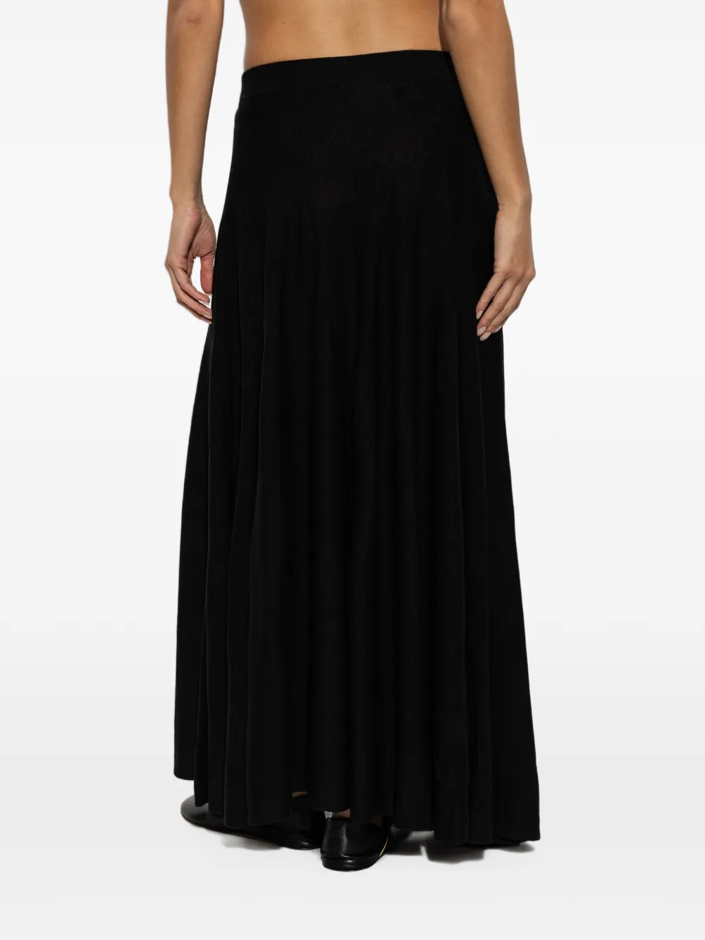 By Malene Birger Geri gebreide maxi-rok Zwart