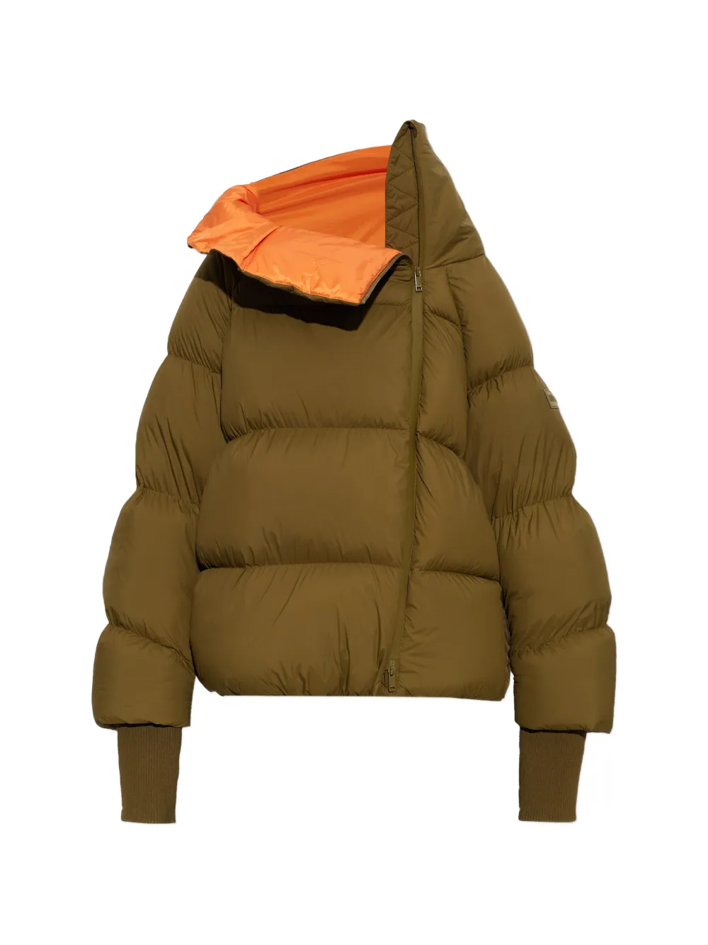 GANNI quilted asymmetric-zip jacket