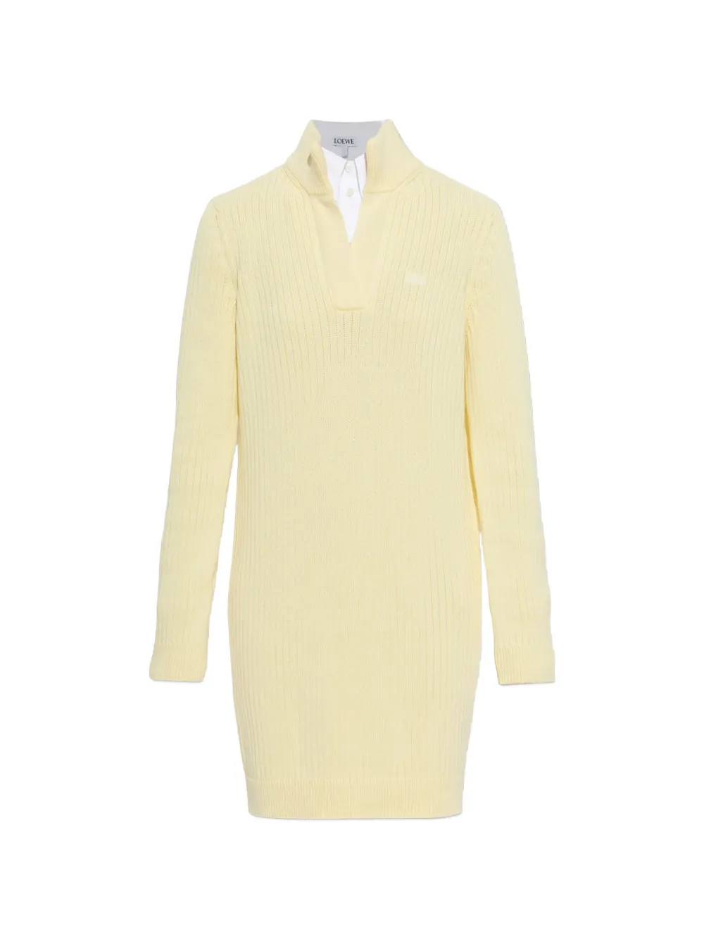 LOEWE ribbed-knit layered-effect mini dress
