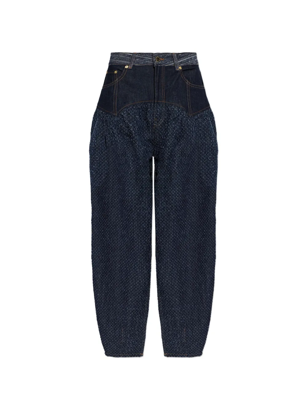 GANNI Jeans taglio comodo a fiori - Blu