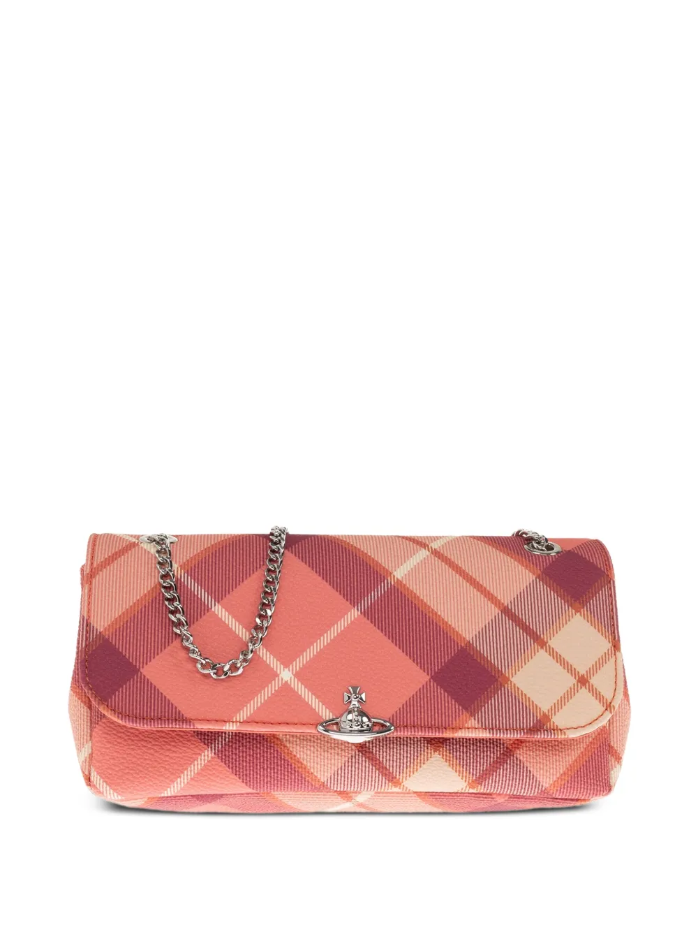 Vivienne Westwood Orb plaid mini bag - Rosso
