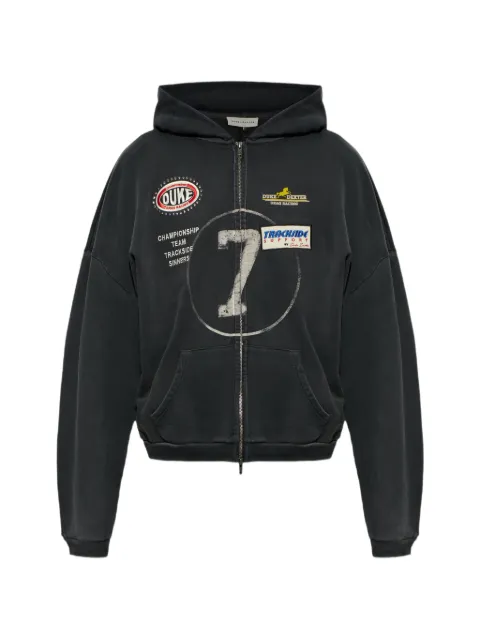 DUKE & DEXTER hoodie DR4 Eat Dirt con estampado gráfico y cierre