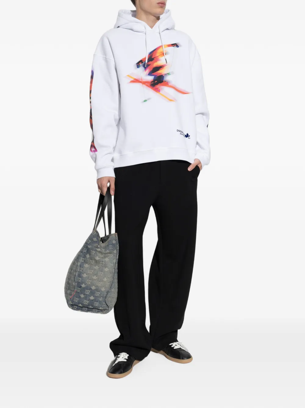 DSQUARED2 Trainingsbroek verfraaid met logo Zwart