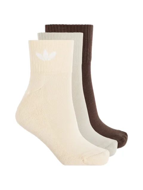 adidas logo-embroidered three-pack socks