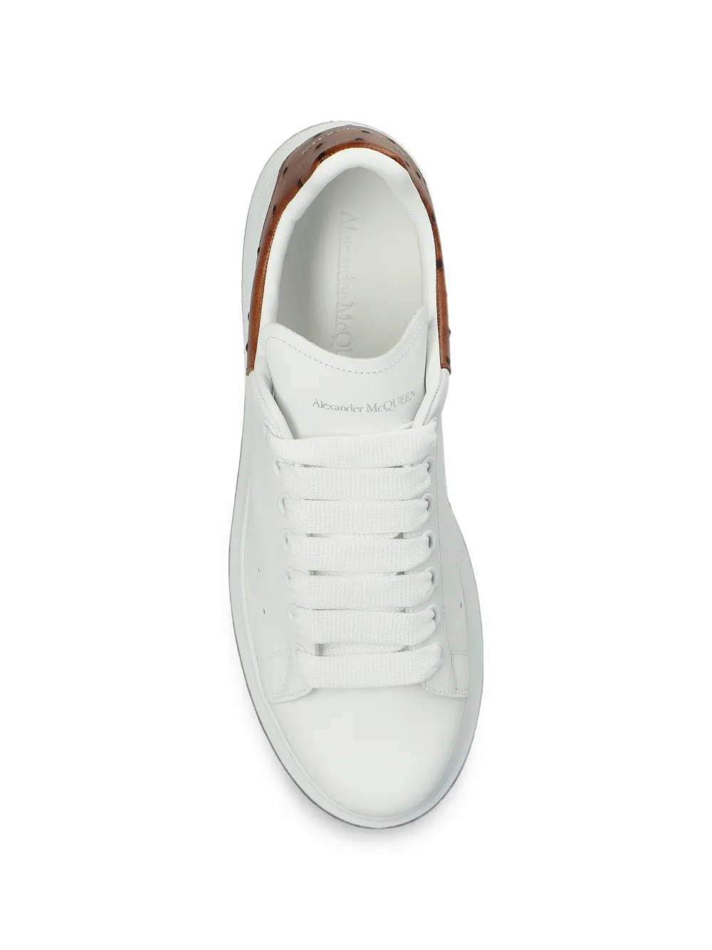 Alexander McQueen Oversized ostrich-effect sneakers Wit