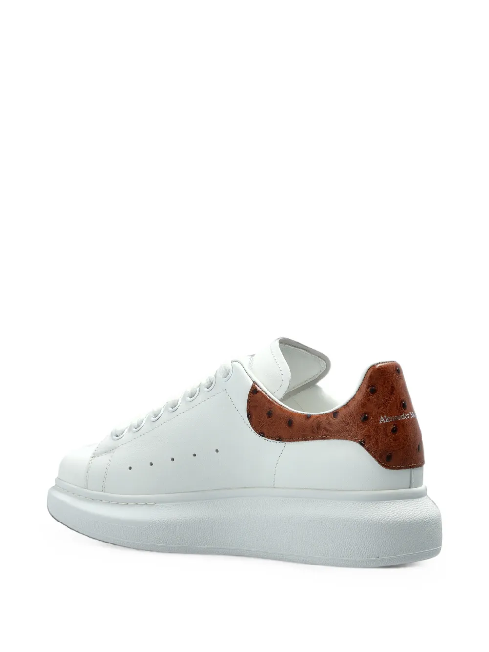 Alexander McQueen Oversized ostrich-effect sneakers Wit