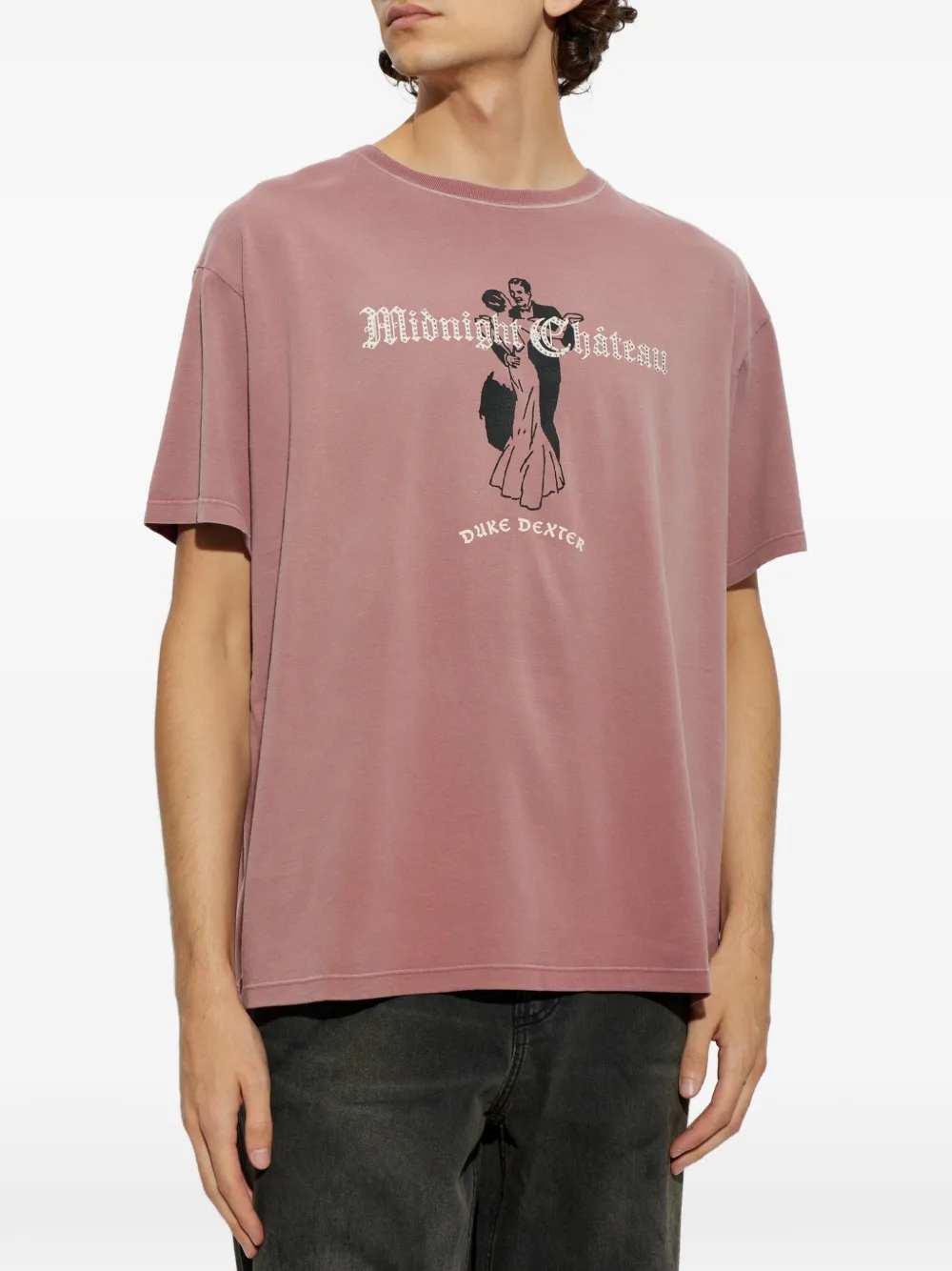 DUKE & DEXTER Midnight Chateau T-shirt met grafische print Roze