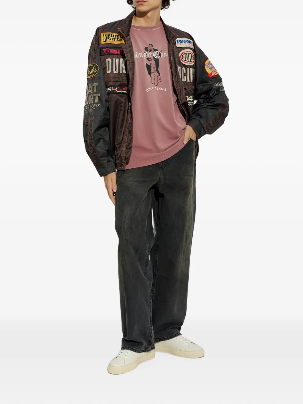DUKE & DEXTER Midnight Chateau T-shirt met grafische print Roze