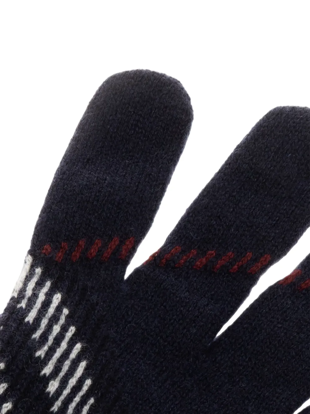Burberry Geruite handschoenen van kasjmierblend Blauw