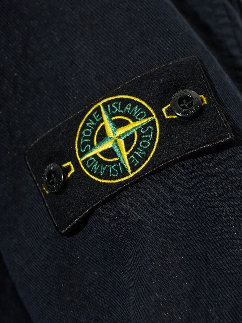 Stone Island 4100042 diagonaal katoenen TC wollen jack Blauw
