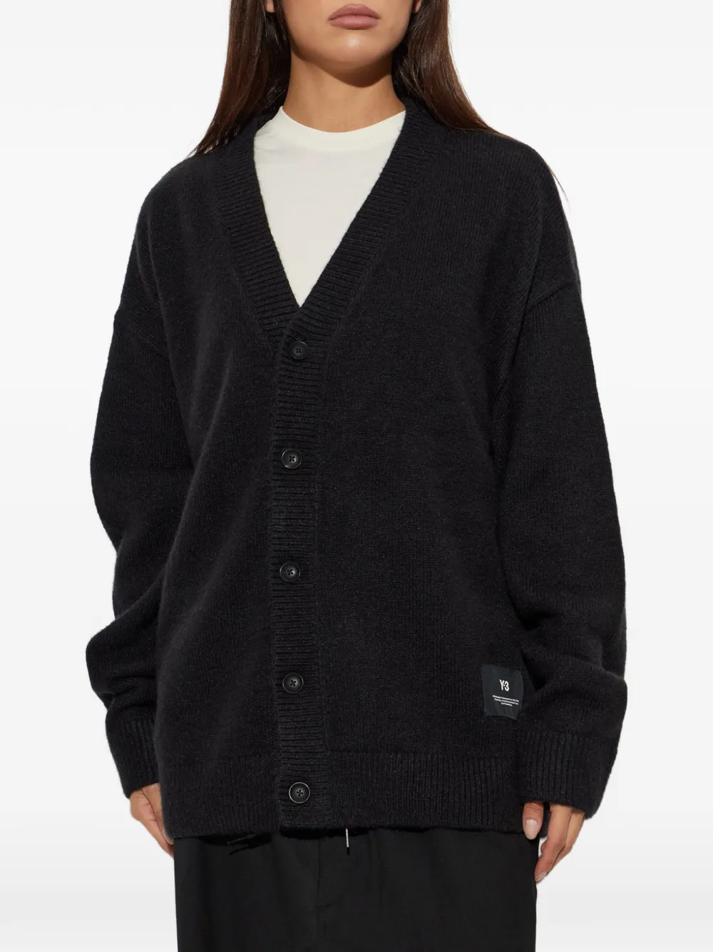 Y-3 Vest met doodskop-patroon en logo-patch Zwart