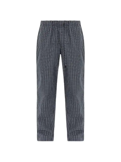 Hanro check-pattern pajama bottoms