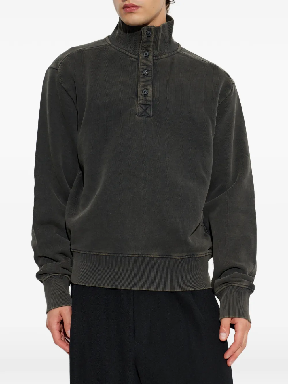 ENTIRE STUDIOS Port sweater met kraag en knoopsluiting Grijs