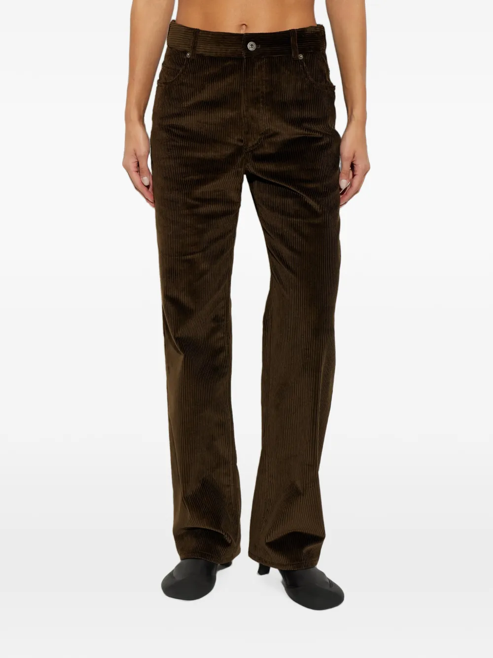 LOEWE Ribfluwelen broek Bruin