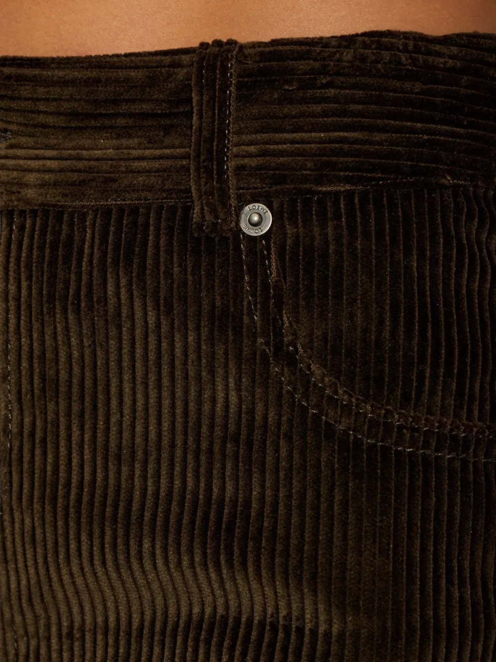 LOEWE Ribfluwelen broek Bruin