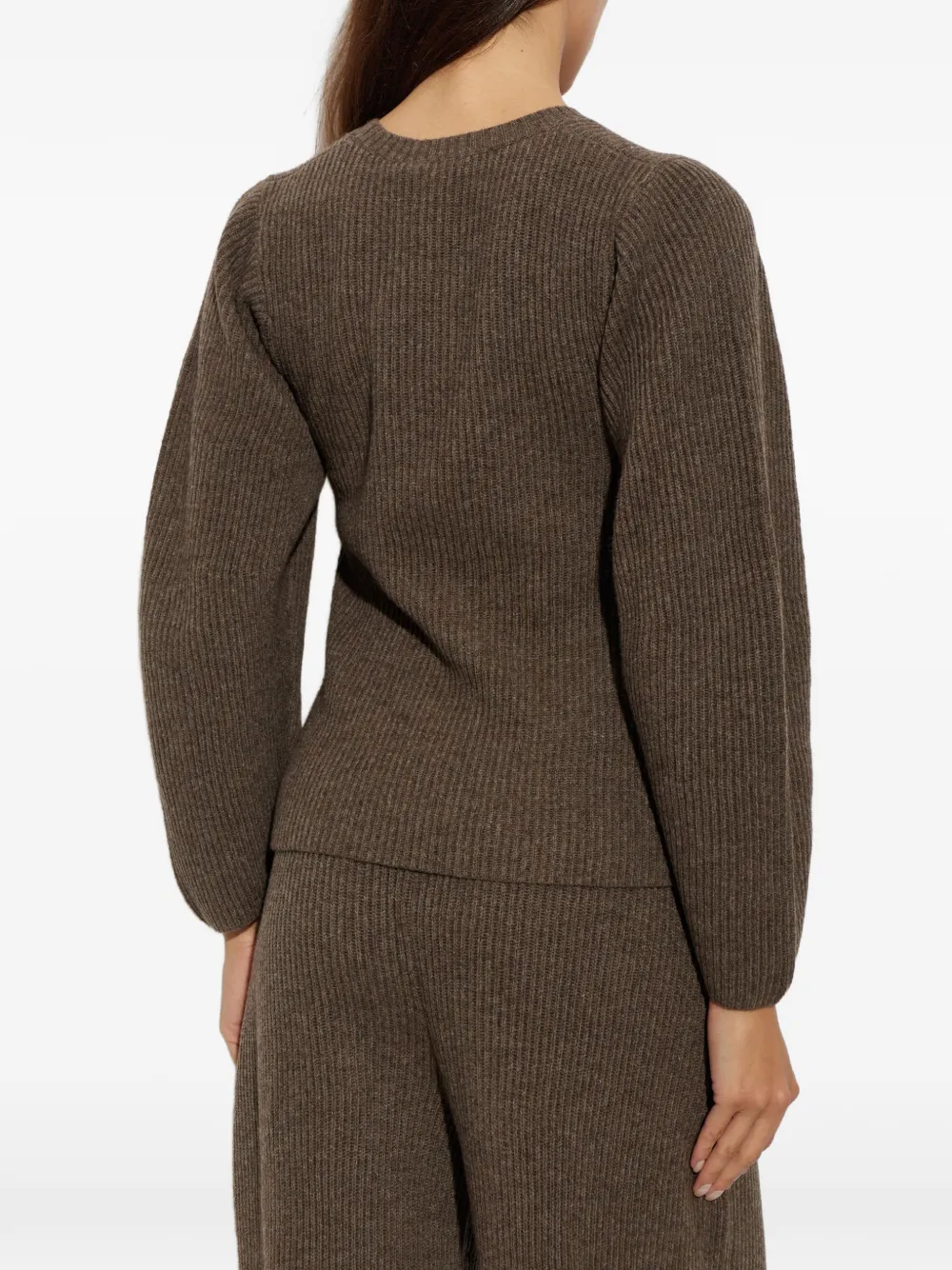 By Malene Birger Bianca ribbed-knit sweater Bruin