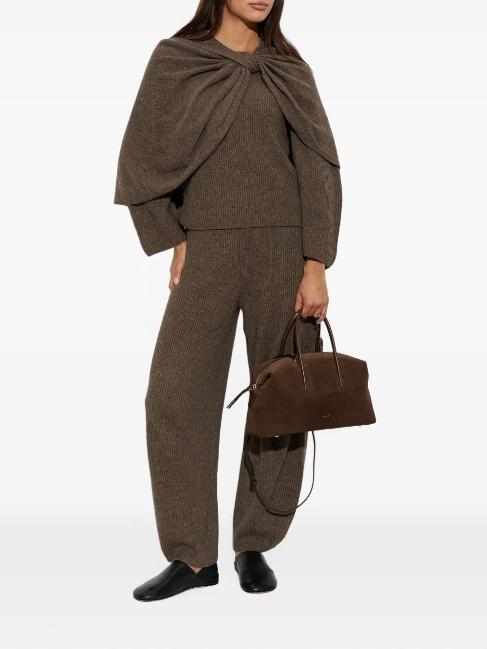 By Malene Birger Bianca ribbed-knit sweater Bruin