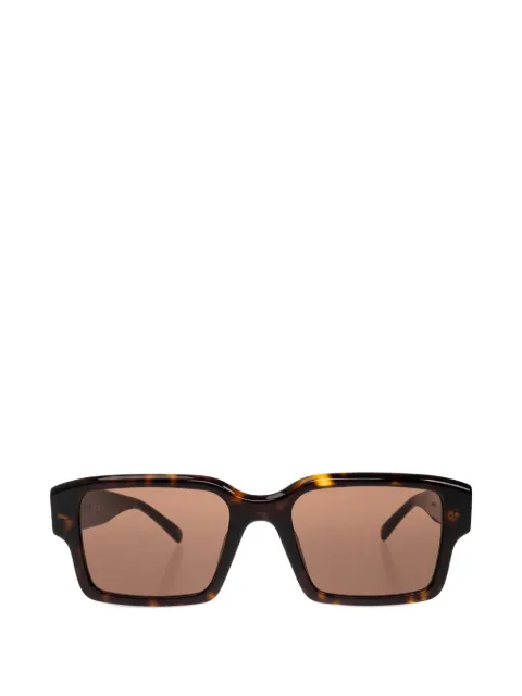 Alexander McQueen tortoiseshell-effect rectangle-frame sunglasses